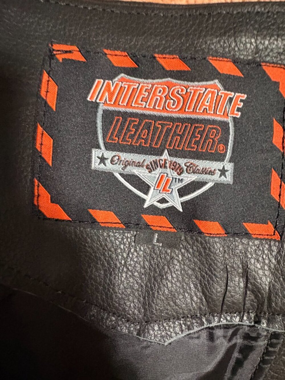 Vintage Bikers Leather Riding Chaps Large, INTERSTATE